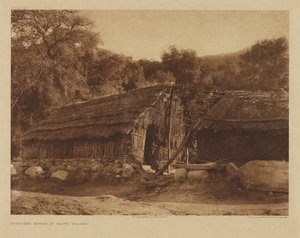 Diegueño-huset vid Santa Ysabel av Edward S. Curtis