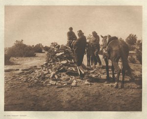 Portfölj I, plansch 30: Vid helgedomen-Navaho av Edward S. Curtis