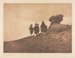 Portfölj XVI, plansch 573: Acoma vattenflickor av Edward S. Curtis
