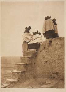 Tittar på dansarna av Edward S. Curtis