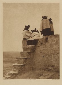 Betraktar dansarna av Edward S. Curtis