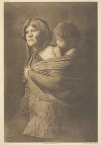 En Hopi-mamma, 1921. av Edward Sheriff Curtis