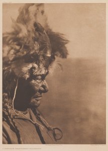 En medicinsk huvudbonad Blackfoot av Edward Sheriff Curtis