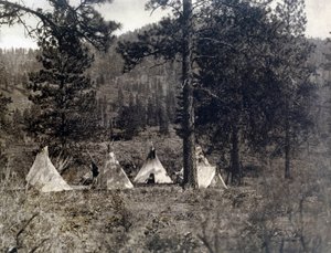 Indian of America: läger för Spokane-indianerna av Edward Sheriff Curtis