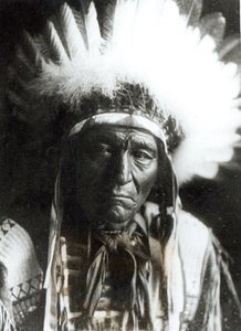 Iron Plume - Ogalala, indian av Edward Sheriff Curtis