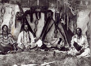 Piegan Lodge interiör av Edward Sheriff Curtis