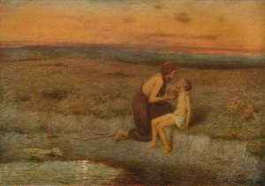Hagar och Ismael, c1800-talet av William Edward Stott