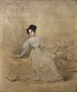 Porträtt av Jane Moresley av Edward Villiers Rippingille