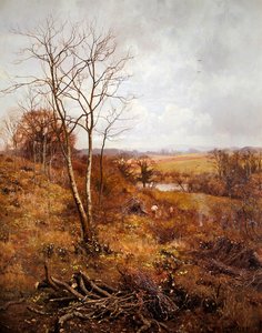 En aprildag (olja på panel)