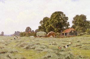 Höslagning i Fittleworth, Sussex (olja på duk)