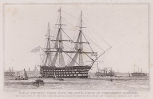 HMS Victory, förstklassig av Edward William (after) Cooke