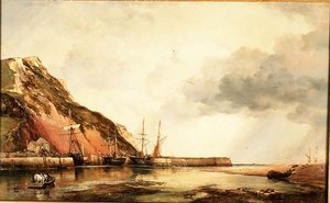 Axmouth Harbour, Devon-Low Water av Edward William Cooke