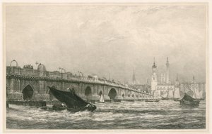 London Bridge av Edward William Cooke