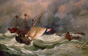 Morning after a Heavy Gale (olja på duk) av Edward William Cooke