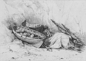 På stranden i Cromer, c1828. av Edward William Cooke