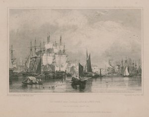 Themsen nära Limehouse: Lower Pool av Edward William Cooke