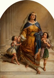 Mariamne, hustru till kung Herodes, och hennes barn går till sin avrättning av Edward William John Hopley