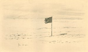Black Flag Camp. - Amundsens svarta flagga inom några mil från sydpolen, 1912, 1913