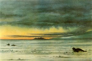 "Looking North in McMurdo Sound", 1911, 1946. av Edward Wilson