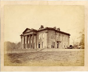 Utsikt över Roundhay house, Roundhay Park, Leeds (albumintryck) av Edward Wormald