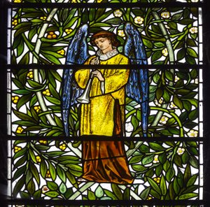 Nun Monkton, St Mary, Morris Marshall & Faulkner & Co, William Morris, Edward Burne-Jones, ängelmusiker, 1873