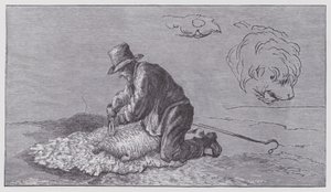 Fårklippning av Edwin (after) Landseer
