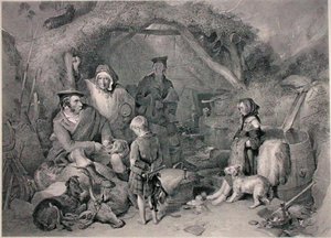 The Highland Whisky Still, graverad av Robert Graves, publicerad 1876 (gravyr)