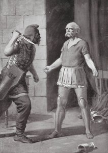 Mithradates död (litografi) av Edwin A. Morrow