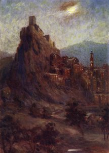 Korsika: Corte, citadellet (färg litho)
