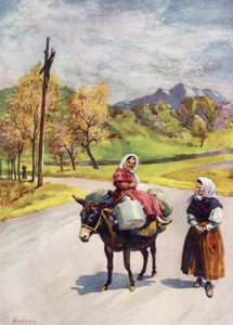 Korsika: Vägkantkors (färg litho)