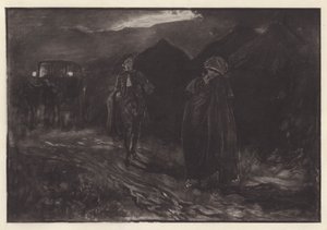 Illustration för She Stoops to Conquer av Oliver Goldsmith (litho) av Edwin Austin (after) Abbey
