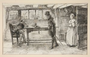 En ovälkommen besökare - av Edwin Austin Abbey