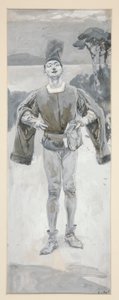 Autolycus, illustration till ballader och balladmusik som illustrerar Shakespeare av Edwin Austin Abbey