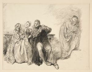 Bianca och Lucentio, från akt III, scen i, Taming of the Shrew av Edwin Austin Abbey