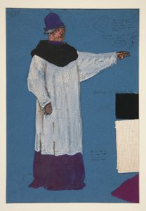 Biskop av Carlisle, kostymskiss för Henry Irving av Edwin Austin Abbey
