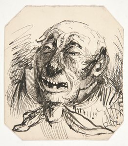 Karikatyr av en skallig man av Edwin Austin Abbey