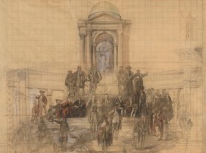 Tecknad film för av Edwin Austin Abbey