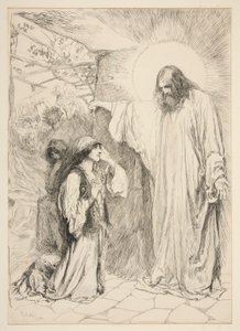 Kristus och Maria Magdalena av Edwin Austin Abbey
