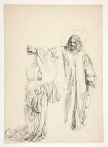 Kristus och Maria Magdalena av Edwin Austin Abbey