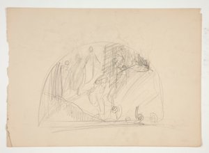 Kompositionsstudie för av Edwin Austin Abbey