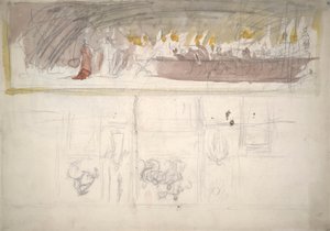 Kompositionsstudie för av Edwin Austin Abbey