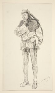 Costard, från akt I, Scene i, Kärlek av Edwin Austin Abbey