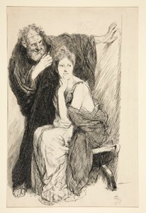 Cressida och hennes farbror, från Troilus och Cressida av Edwin Austin Abbey