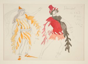 Dansare, kostymskiss för Henry Irving av Edwin Austin Abbey