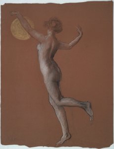 Tidig figurstudie för av Edwin Austin Abbey
