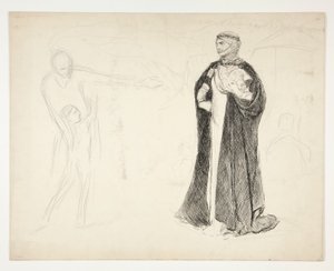 Tidig studie för kung John av Edwin Austin Abbey