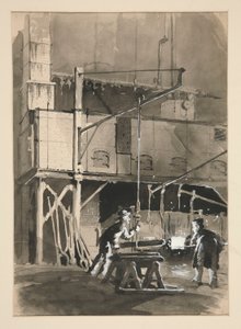 Fabriksstudie: Ugn för smältning av järn av Edwin Austin Abbey