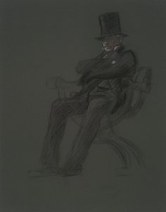 Figurstudie för av Edwin Austin Abbey