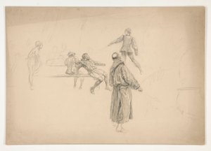 Figurritning av Edwin Austin Abbey