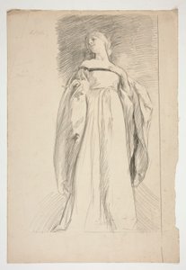Figurstudie för av Edwin Austin Abbey